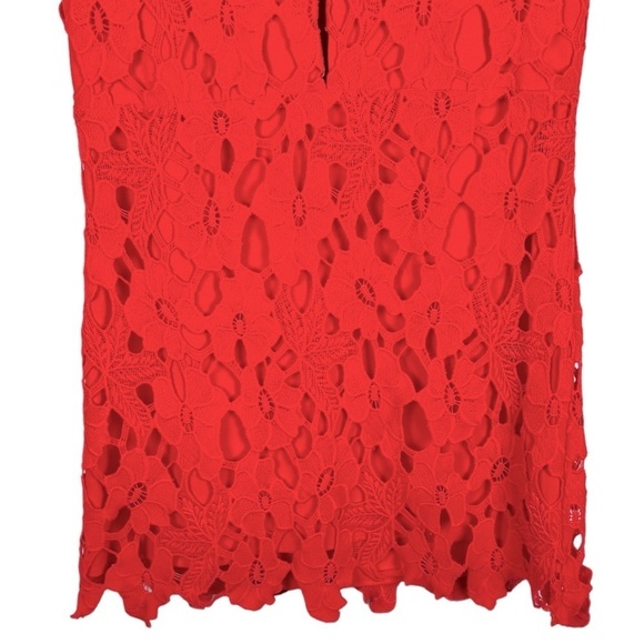 ENGLISH FACTORY FLORAL LACE ORANGE MINI DRESS - Picture 7 of 13